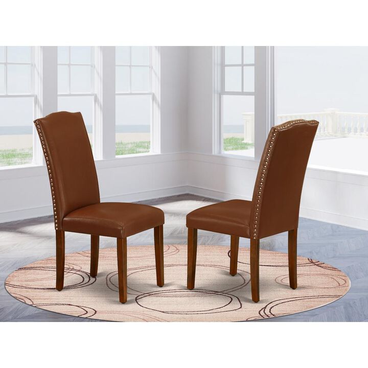 East West Furniture Dining Chair Mahogany, ENP3T66