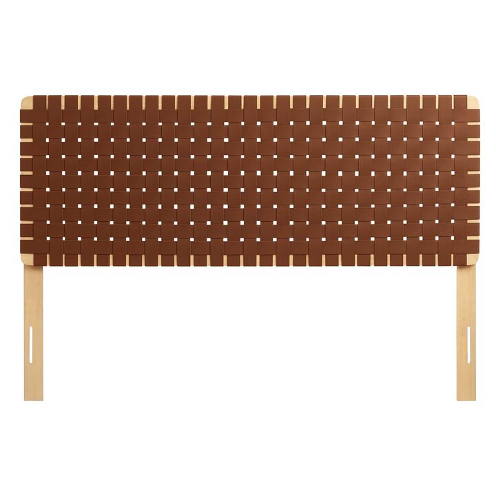Sparta Weave Vegan Leather Queen Headboard