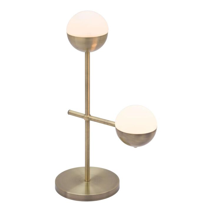 Belen Kox Table Lamp White & Brushed Bronze