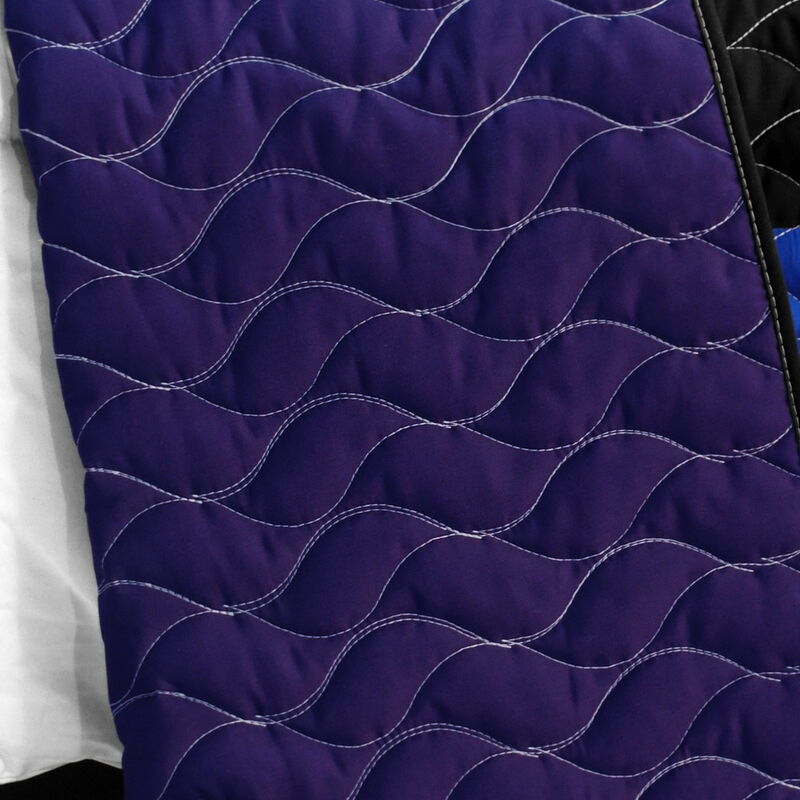 Vermicelli-Quilted Patchwork Quilt Set 3-Piece with Matching Pillow Shams image number 3