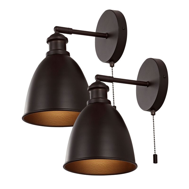 Hudson Farmhouse Bohemian Iron LED Sconce (Set of 2)