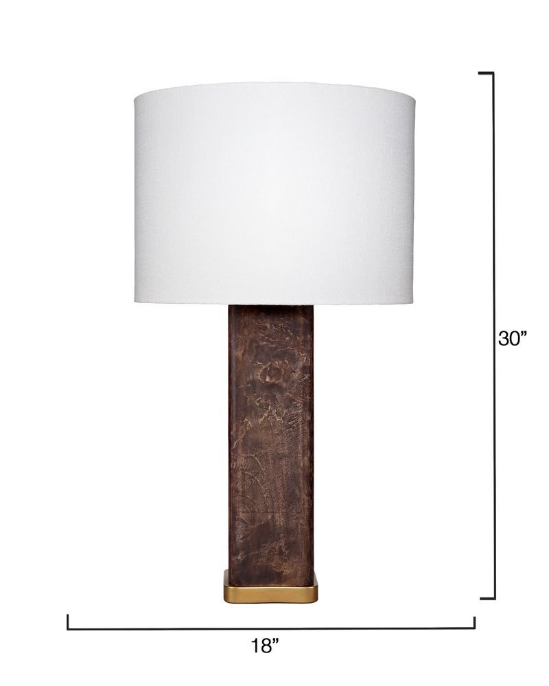 Preston Table Lamp, Burl Wood