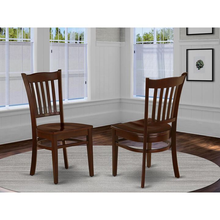 East West Furniture Dining Chair Mahogany, GRC-MAH-W