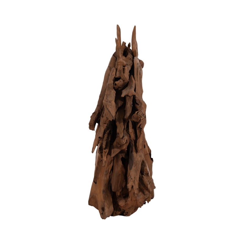 37" Teak Wood Horse Head image number 3