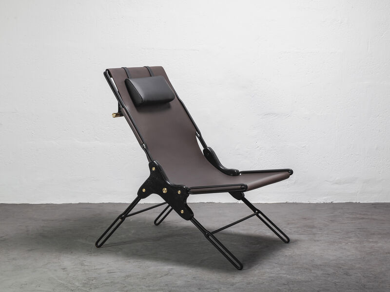PERFIDIA_01 Leather Sling Lounge Chair by ANDEAN