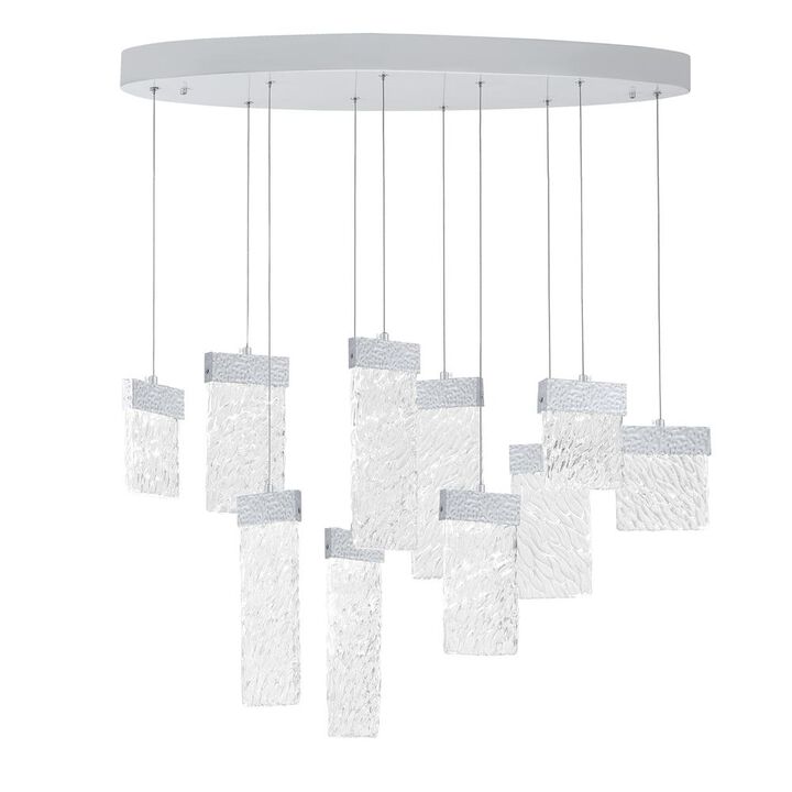 CWI Lighting Carolina LED Chandelier With Pewter Finish