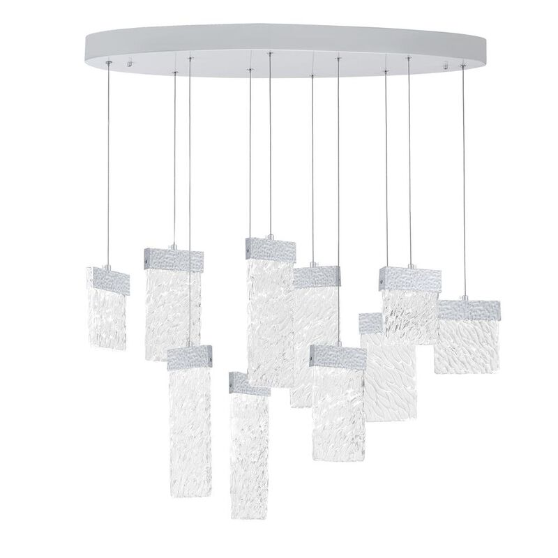 CWI Lighting Carolina LED Chandelier With Pewter Finish