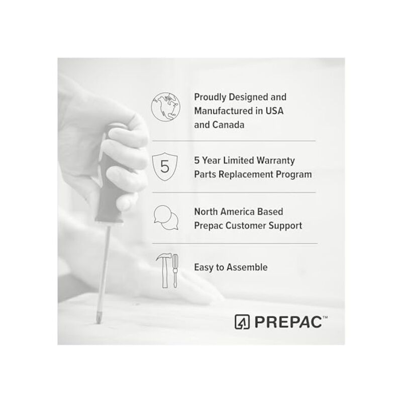 Prepac Simply Modern Entryway Console Table Engineered Wood with 3 Drawers