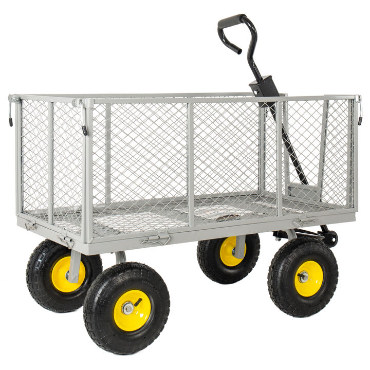 TATEUS 3-in-1 Oversized Steel Garden Cart