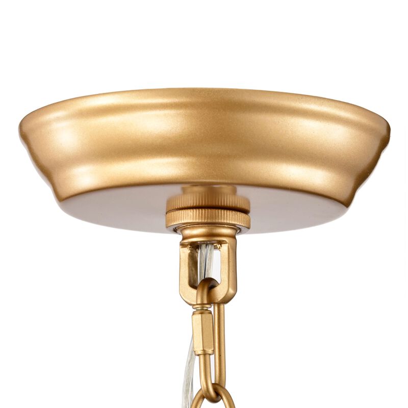 Clio Glossy Bronze Two-Tier Crystal Glass Bar Round Chandelier image number 5