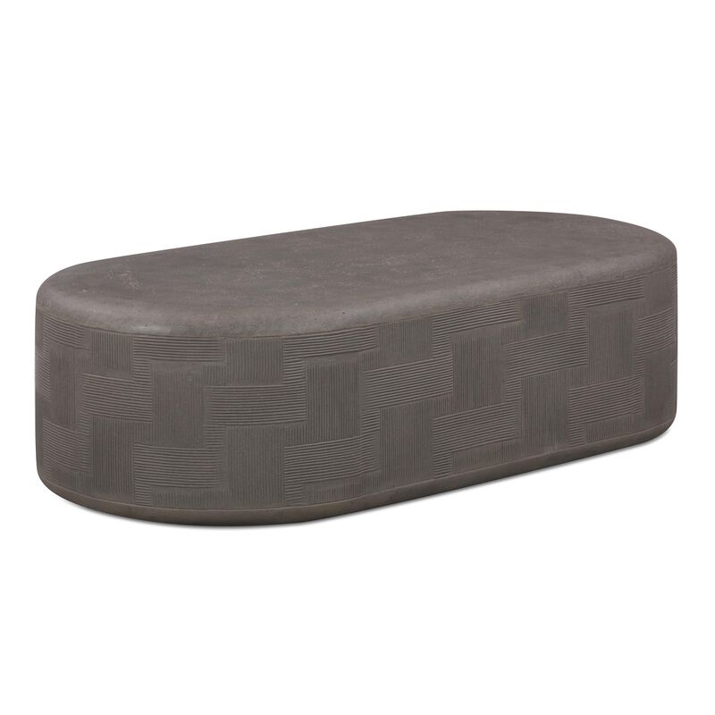 Suraya Concrete Rounded Coffee Table image number 1