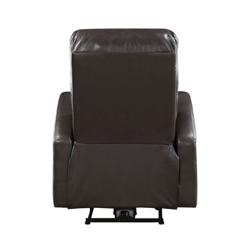 Lexicon Wiley Faux Leather Power Reclining Chair in Brown