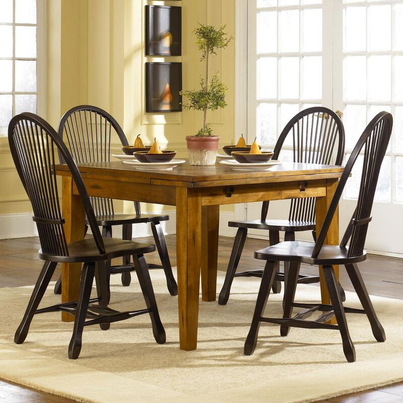 Liberty Furniture Treasures Retractable Leg Table - Oak in Rustic Oak image number 3