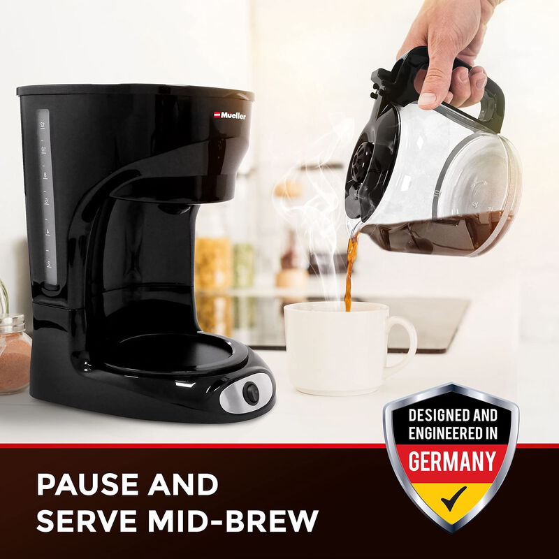 Mueller 12-Cup Drip Coffee Maker Machine with Anti-Drip System, Permanent Filter, Glass Carafe, and Auto Keep Warm Function image number 3