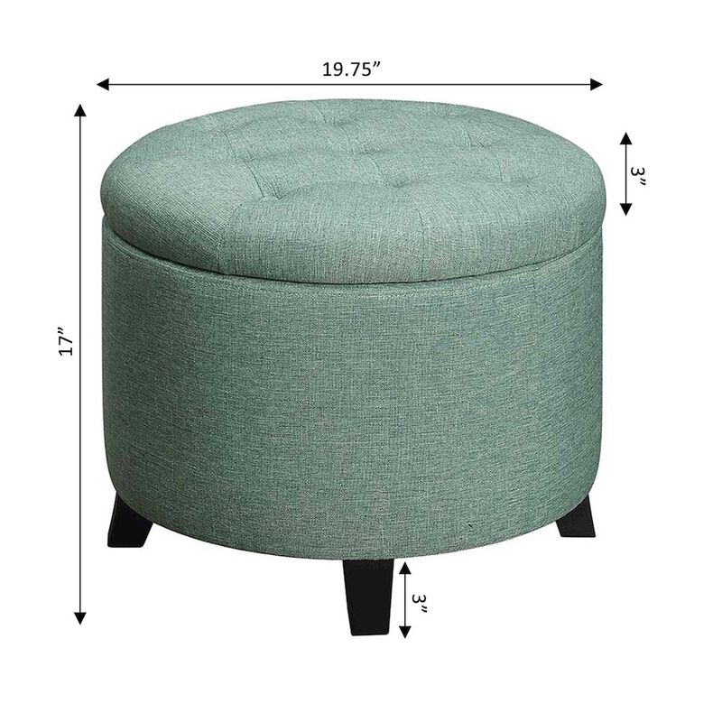 Convenience Concepts Designs4Comfort Round Storage Ottoman