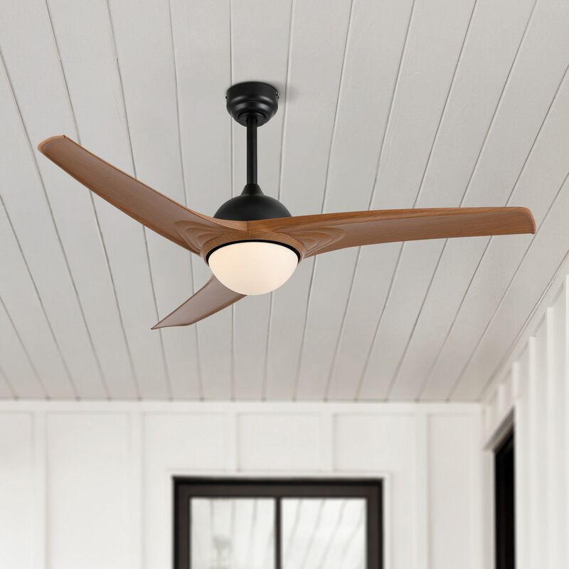 Sully Contemporary Industrial Iron/Plastic Integrated LED Ceiling Fan