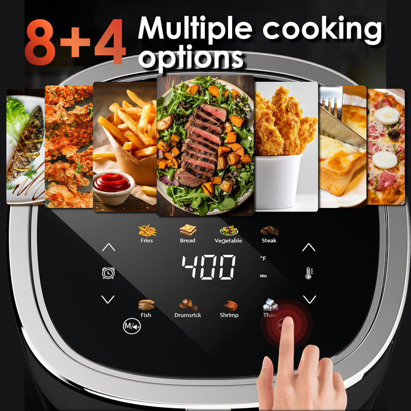 WHALLULTRA 4QT Compact Air Fryer, Touchscreen Smart Digital Color Air Fryers with View Window, 12 Presets, Air Fry, Bake, Broil, Dehydrate, Roast image number 1