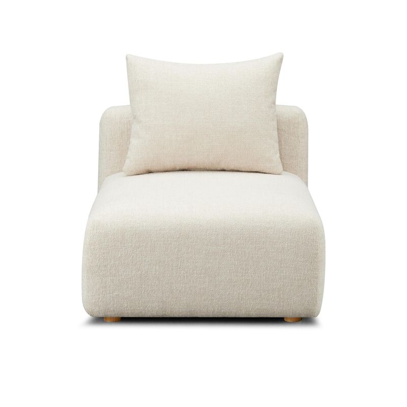 Tov Furniture Hangover Cream Heavy Textured Fabric Modular Armless Chair image number 2
