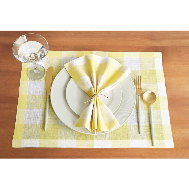 Linen Placemats - Buffalo Check (Set of 4)
