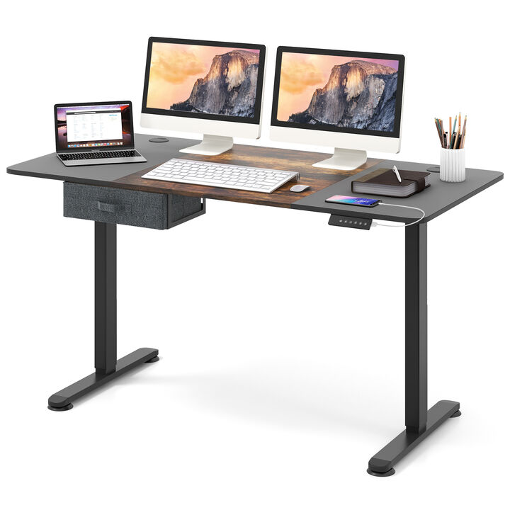 Height Adjustable Electric Standing Desk with USB Charging Port