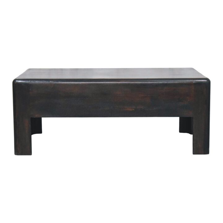 Artisan Furniture Solid Wood Velvet Mocha Block Coffee Table , Brown