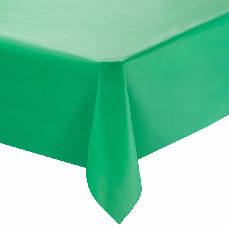 Hunter Green Rectangular Plastic Tablecloths (96 Tablecloths) image number 0