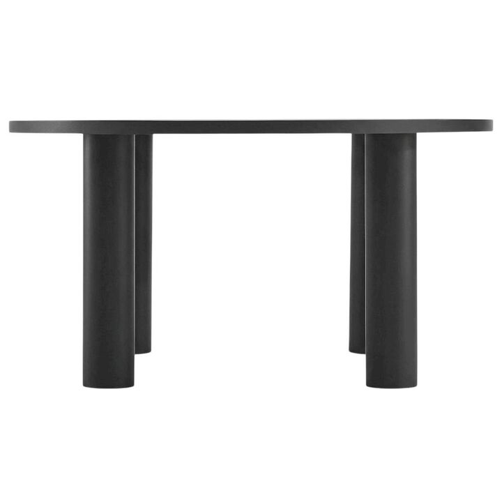 Aluminum Outdoor Dining Table with Round Top and Sturdy Base