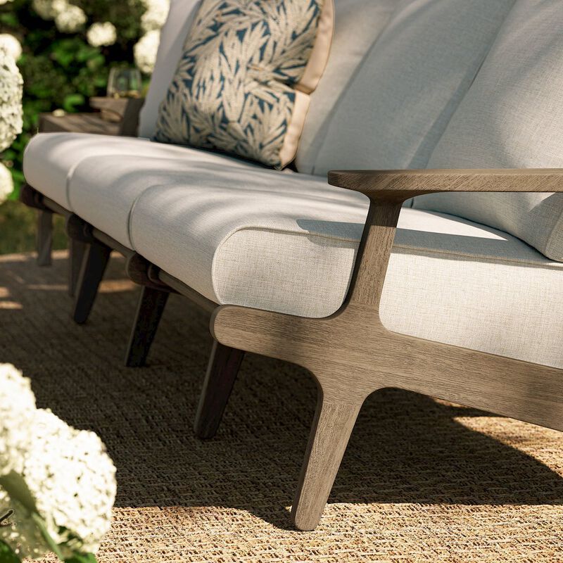 Saratoga Outdoor Patio Teak Sofa image number 8