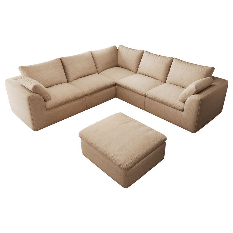 Slelt V‑Shaped 6‑Seat Modular Sectional Sofa image number 3