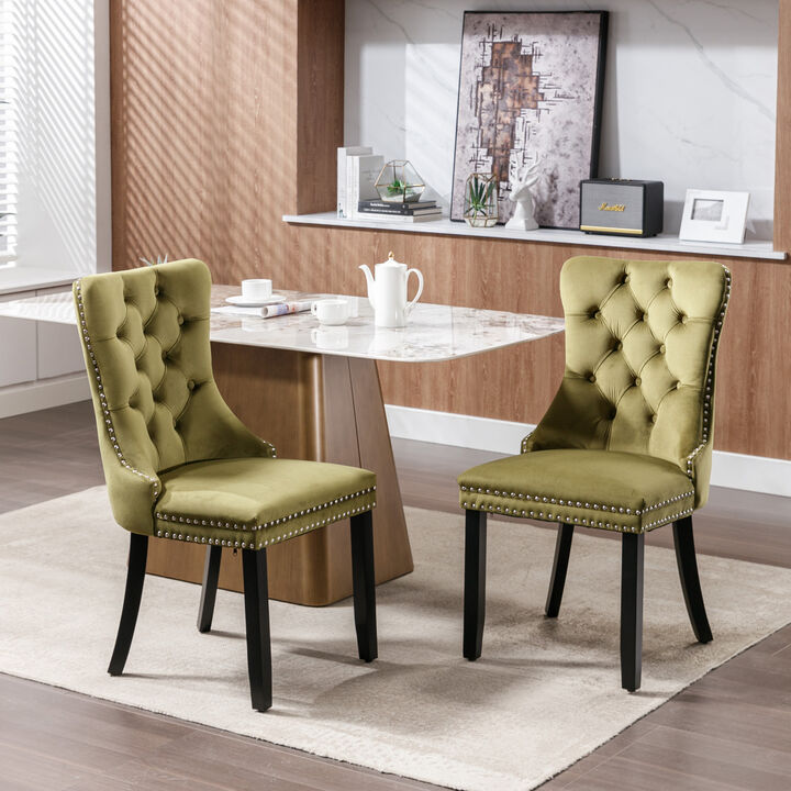 TATEUS High-end Tufted Solid Wood Contemporary Dining Chair