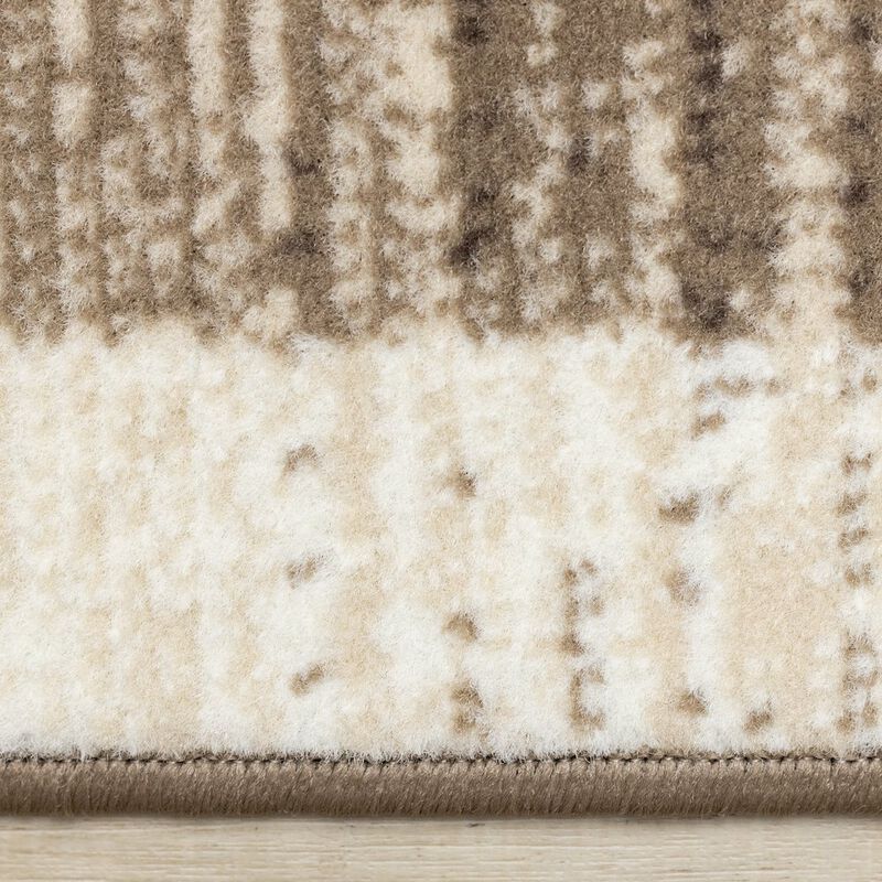 Novelle Home Abstract Geometric Rug in Brown Beige, 7x10 Rug Comfy Area Rug for Homes image number 2
