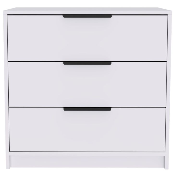 Kaia 3 Drawers Dresser, Superior Top -White