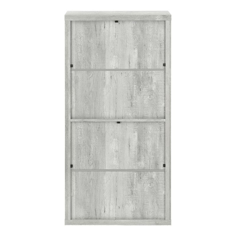 Bookshelf, Bookcase, Etagere, 5 Tier, 48H, Office, Bedroom, Grey Laminate