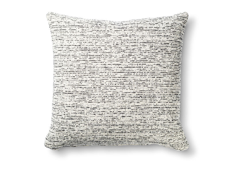 Americana White / Black Textured Pillow image number 1