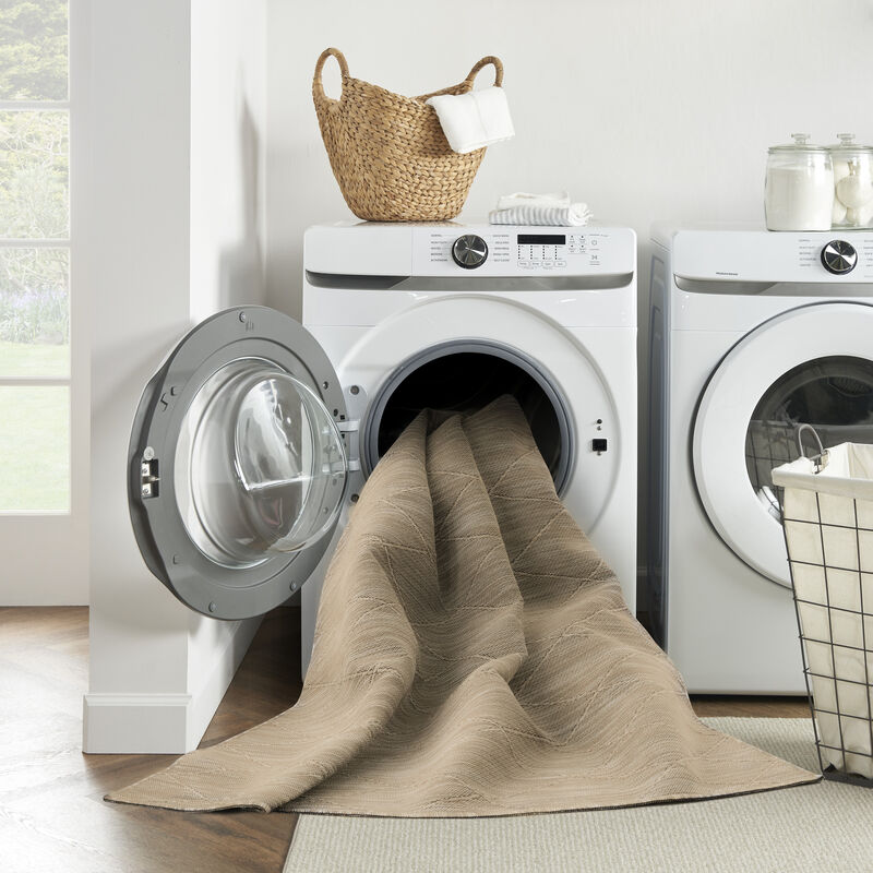 Washable Solutions WSL01 Natural 7' x 10' Rug