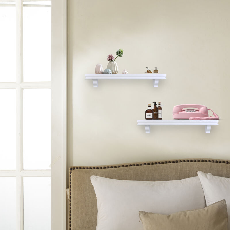 24 in Floating Display Ledge Shelves (Set of 2)