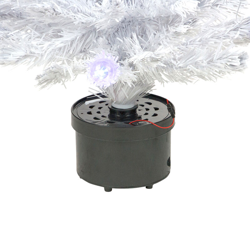 3' Pre-Lit White Fiber Optic Artificial Christmas Tree  White Lights