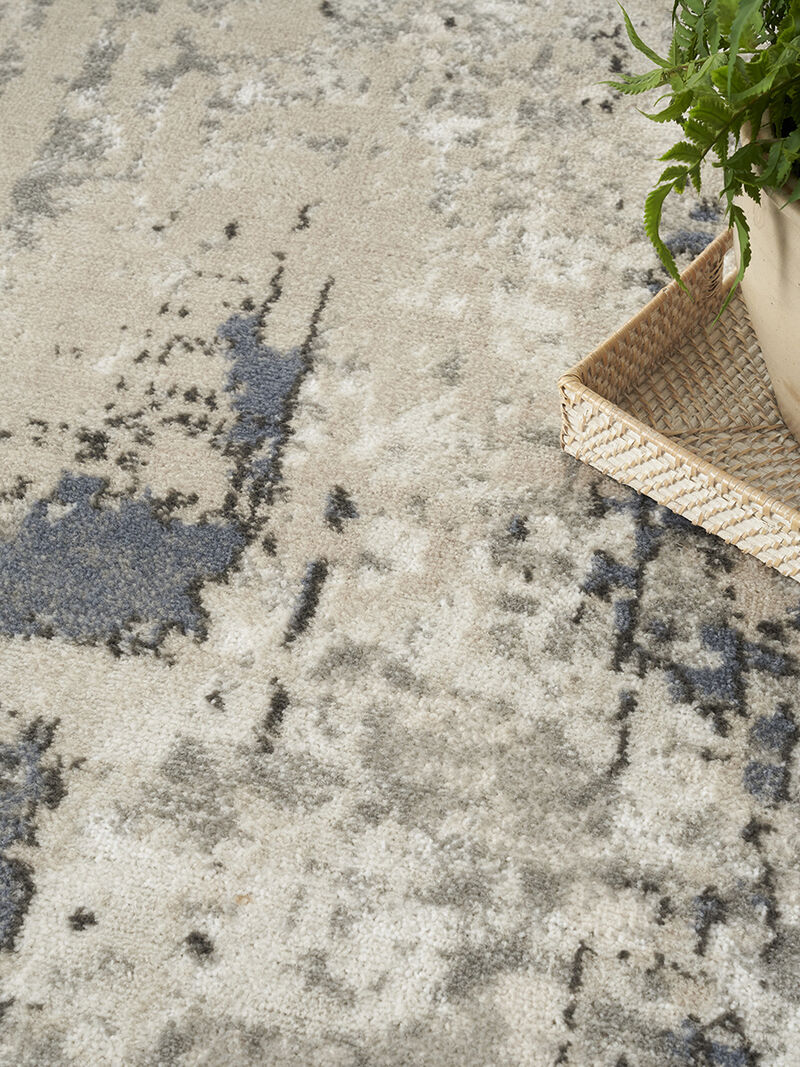 Quarry QUA01 Ivory/Blue/Gray 8'10" x 11'10" Rug