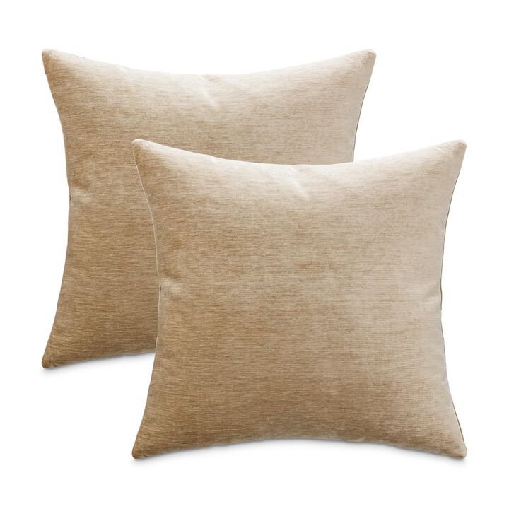 Michael Amini The Smith 20 Square Chenille Pillow, Set of 2