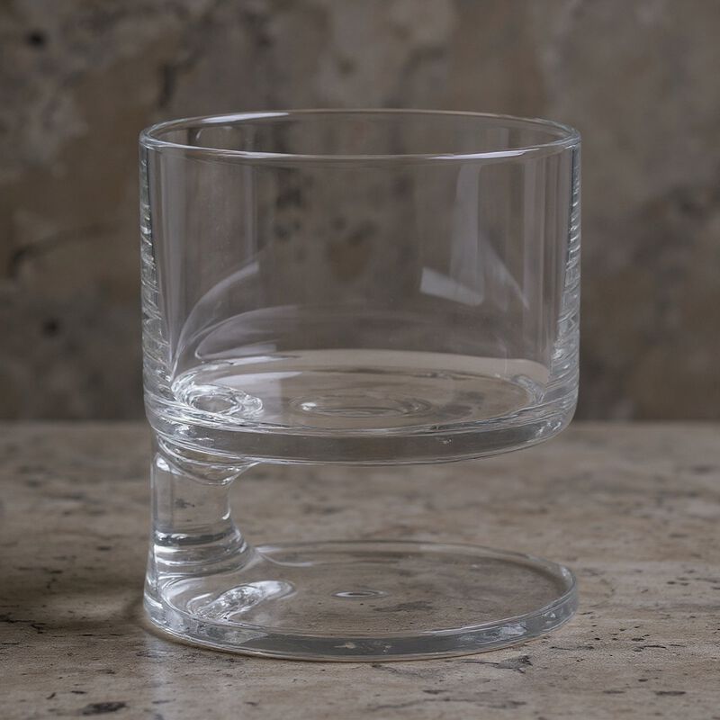 Double Old Fashion Glass SMOKE Set of 2 image number 2