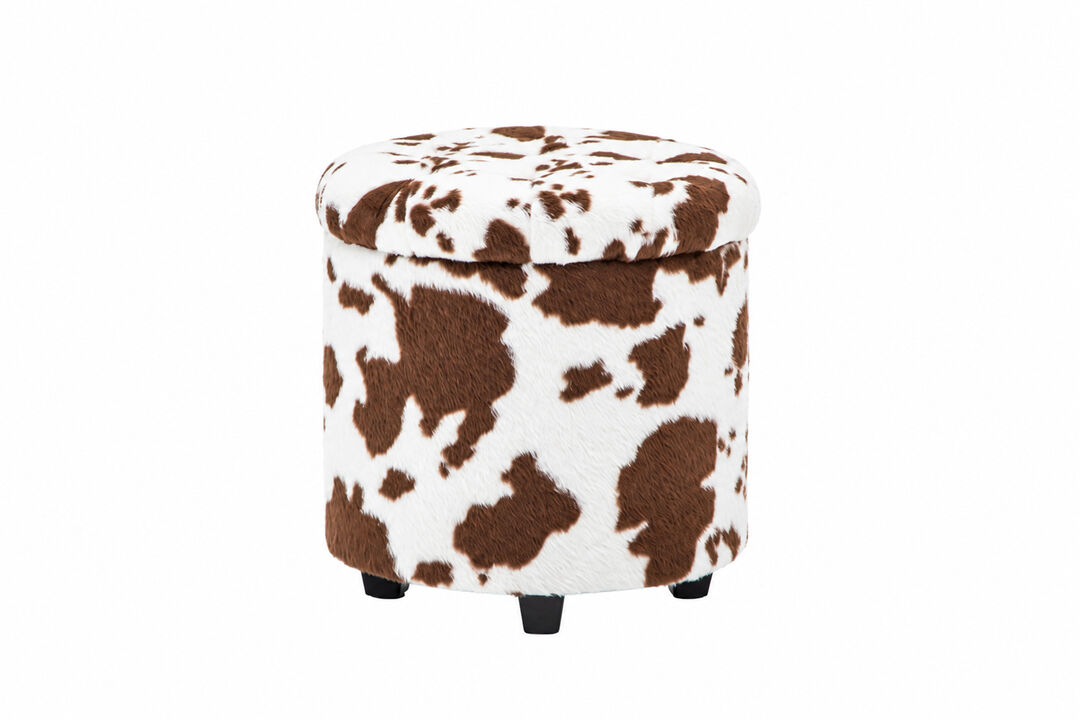 Round Storage Ottoman