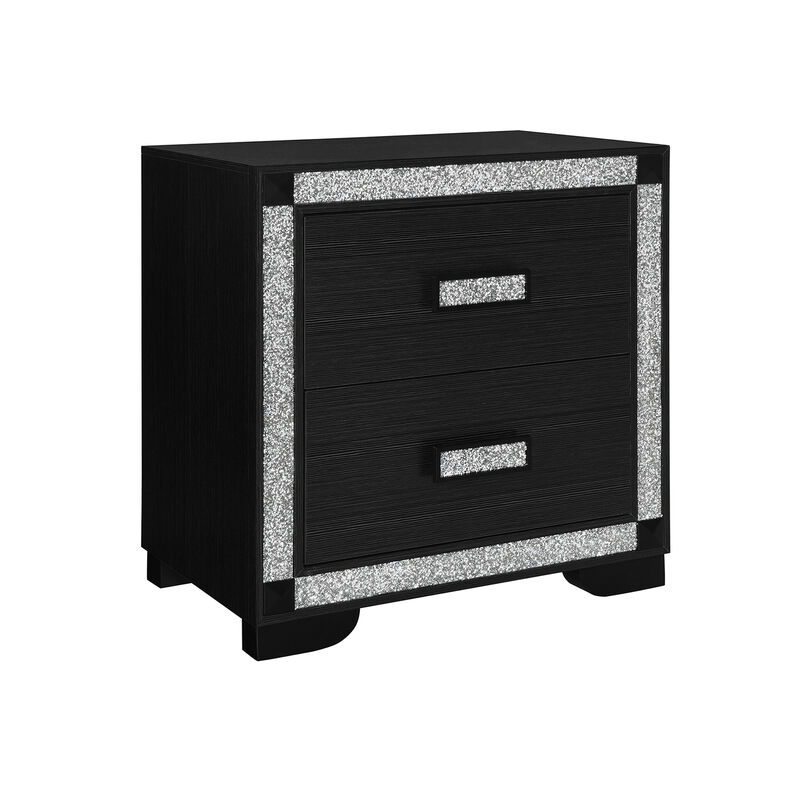 Soleil Charcoal Contemporary Nightstand image number 2