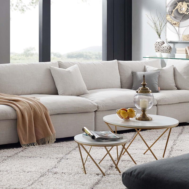 Modway Commix Down Filled Overstuffed 3-Piece Armless Sectional Sofa image number 1