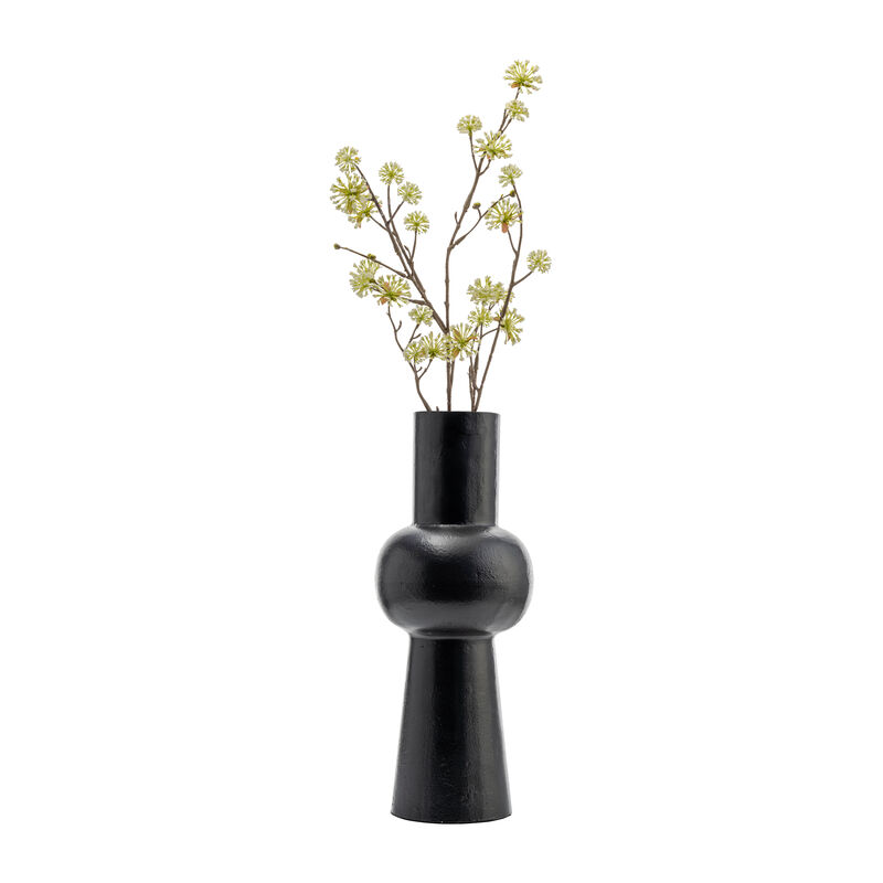 Metal,15"h, Mid Ellipsoid  Vase,black image number 1