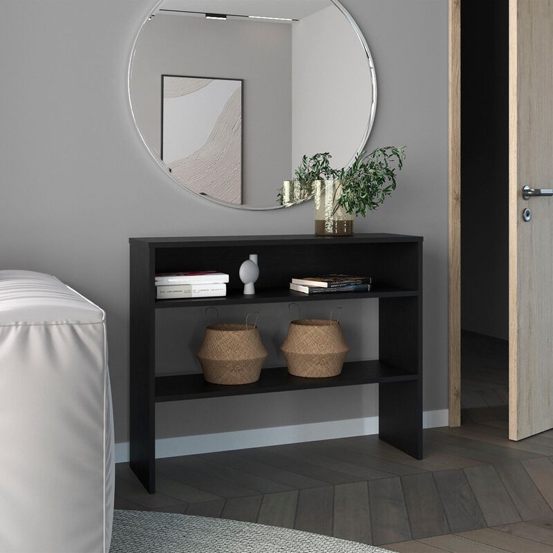 Saxman Library Desk 31.5" H, with 2 Shelves and 2 Legs, White