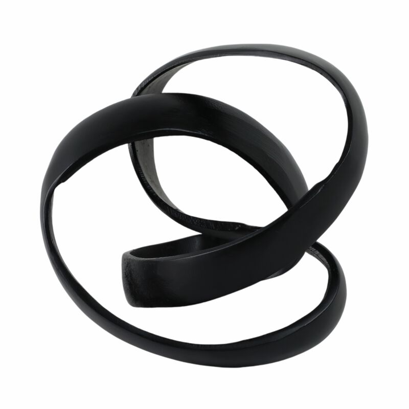 Aluminum Knot Sculpture, 7", Black image number 0