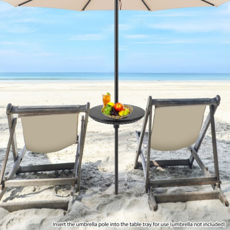 Patio Umbrella Table Tray Adjustable with Umbrella Poles image number 2