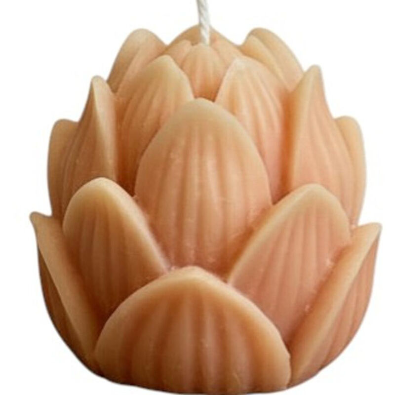 HomeRoots 2" Unscented Dimensional Flower Candle image number 0