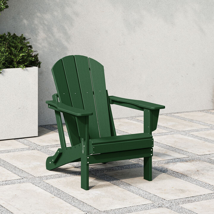 WestinTrends HDPE Outdoor Patio Folding Poly Adirondack Chair