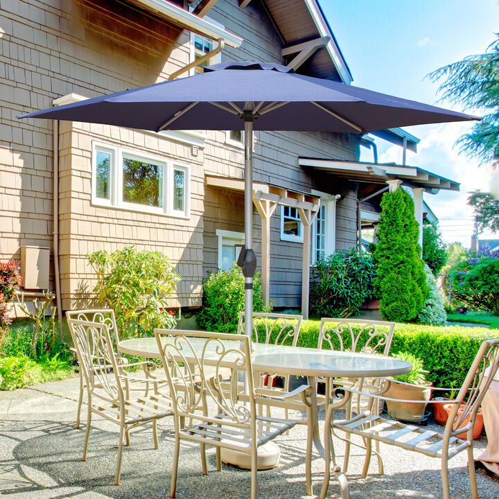 MONDAWE 7.5FT Patio Umbrella, Outdoor Table Umbrella with Push Button Tilt and Crank, UV Protection Waterproof Market Sun Umbrella with 8 Sturdy Ribs for Garden, Deck, Backyard, Pool